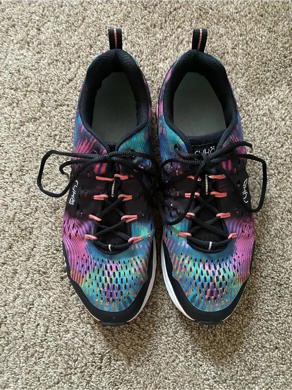 Ryka Kids Multicolor Mesh Athletic Sneakers - Black Accents